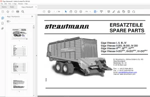 Strautmann Giga Vitesse I, II, III, IV II-DO, III-DO, IV-DO IIplus, IIIplus, IVplus II-DOplus, III-DOplus, IV-DOplus Ersatzteile PDF