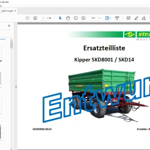 Strautmann Kipper SKD8001 / SKD14 Ersatzteilliste - PDF DOWNLOAD
