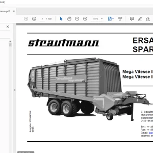 Strautmann Mega Vitesse II, III, IV Mega Vitesse II-DO, III-DO, IV-DO ERSATZTEILE PDF