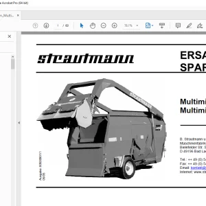 Strautmann Multimix 700 / 700-F Multimix 900 / 900-F Ersatzteile PDF