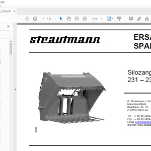 Strautmann Silozange 231 – 232 - 233 ERSATZTEILE - PDF DOWNLOAD
