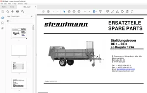 Strautmann Stalldungstreuer BE 3 – BE 6 ab Baujahr 1996 ERSATZTEILE PDF