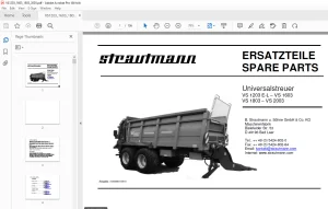 Strautmann Universalstreuer VS 1203 E-L – VS 1603 VS 1803 – VS 2003 Ersatzteile PDF