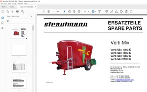 Strautmann Verti-Mix 1300 K 1500 K 1800 K 2100 K Ersatzteile PDF