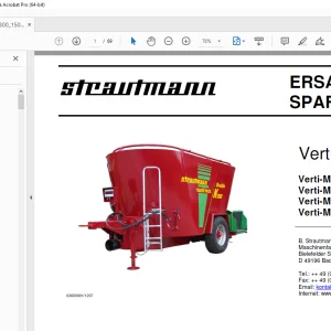 Strautmann Verti-Mix 1300 K 1500 K 1800 K 2100 K Ersatzteile PDF