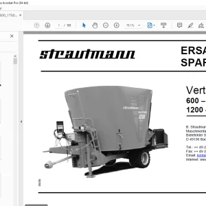 Strautmann Verti-Mix 600 – 1750 1200 – 2000 Double ERSATZTEILE PDF