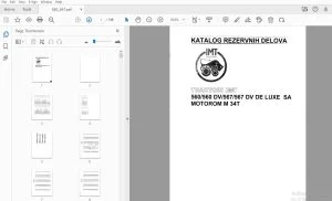 IMT TRAKTORI IMT 560/560 DV567/567 DV DE LUXE SA MOTOROM M 34T KATALOG REZERVNIH DELOVA - PDF