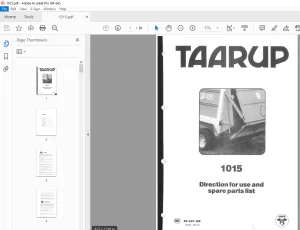 Taarup 1015 Loader wagon Parts Manual - PDF DOWNLOAD