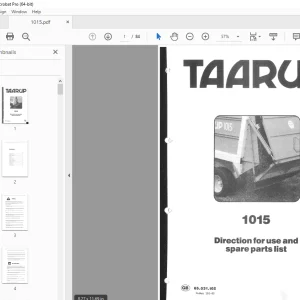 Taarup 1015 Loader wagon Parts Manual - PDF DOWNLOAD