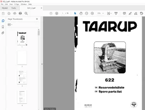 Taarup 622 Forage Harvester Parts Manual - PDF DOWNLOAD