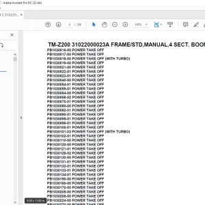 Tadano Crane TM-Z200 31022000023A FRAME/STD,MANUAL,4 SECT. BOOM Parts Manual - PDF DOWNLOAD