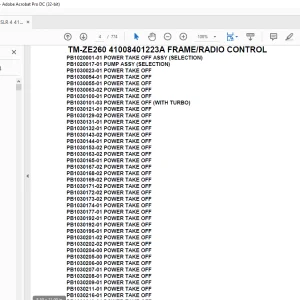 Tadano Crane TM-ZE260 41008401223A FRAME/RADIO CONTROL Parts Manual - PDF DOWNLOAD
