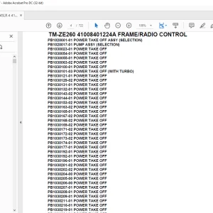 Tadano Crane TM-ZE260 41008401224A FRAME/RADIO CONTROL Parts Manual - PDF