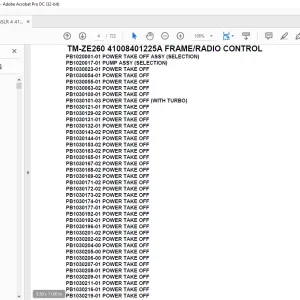 Tadano Crane TM-ZE260 41008401225A FRAME/RADIO CONTROL Parts Manual - PDF DOWNLOAD