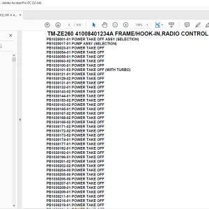 Tadano Crane TM-ZE260 41008401234A FRAME/HOOK-IN RADIO CONTROL Parts Manual - PDF DOWNLOAD