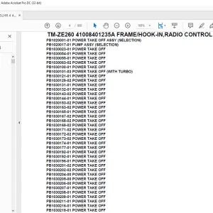 Tadano Crane TM-ZE260 41008401235A FRAME/HOOK-IN,RADIO CONTROL Parts Manual - PDF