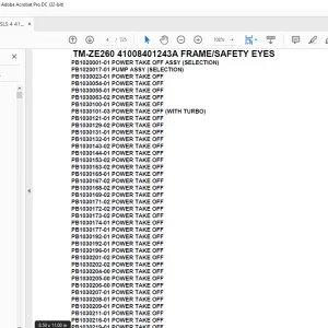 Tadano Crane TM-ZE260 41008401243A FRAME/SAFETY EYES Parts Manual - PDF DOWNLOAD