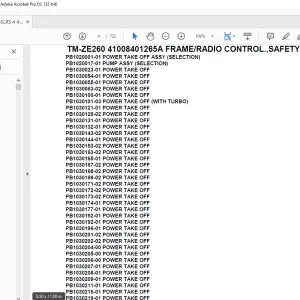 Tadano Crane TM-ZE260 41008401265A FRAME/RADIO CONTROL.,SAFETY EYES Parts Manual - PDF DOWNLOAD