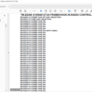 Tadano Crane TM-ZE260 41008401273A FRAME/HOOK-IN,Parts Manual - PDF DOWNLOAD