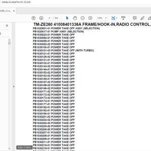 Tadano Crane TM-ZE260 41008401336A FRAME/HOOK-IN,RADIO CONTROL,WITH RJ(U) Parts Manual - PDF DOWNLOAD