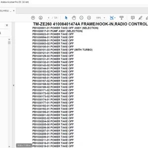 Tadano Crane TM-ZE260 41008401474A FRAME/HOOK-IN,RADIO CONTROL,SAFETY EYE Parts Manual - PDF DOWNLOAD