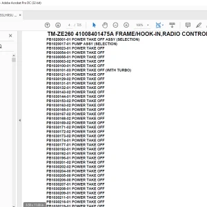 Tadano Crane TM-ZE260 41008401475A FRAME/HOOK-IN,RADIO CONTROL,SAFETY EYE Parts Manual - PDF DOWNLOAD