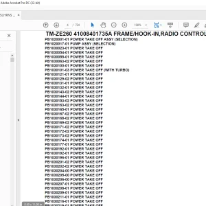 Tadano Crane TM-ZE260 41008401735A FRAME/HOOK-IN,RADIO Parts Manual - PDF DOWNLOAD
