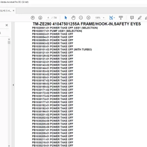 Tadano Crane TM-ZE290 41047501255A FRAME/HOOK-IN,SAFETY EYES Parts Manual - PDF DOWNLOAD