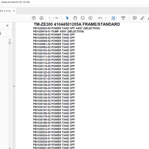 Tadano Crane TM-ZE300 41044501205A FRAME/STANDARD Parts Manual - PDF DOWNLOAD