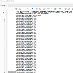 Tadano Crane TM-ZE300 41044501264A FRAME/RADIO CONTROL,SAFETY EYES Parts Manual - PDF