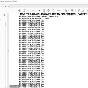 Tadano Crane TM-ZE300 41044501265A FRAME/RADIO CONTROL,SAFETY EYES Parts Manual - PDF DOWNLOAD