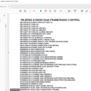 Tadano Crane TM-ZE500 41050501224A FRAME/RADIO CONTROL Parts Manual - PDF DOWNLOAD
