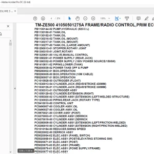 Tadano Crane TM-ZE500 41050501275A FRAME/RADIO CONTROL,PRIM ECO Parts Manual - PDF DOWNLOAD