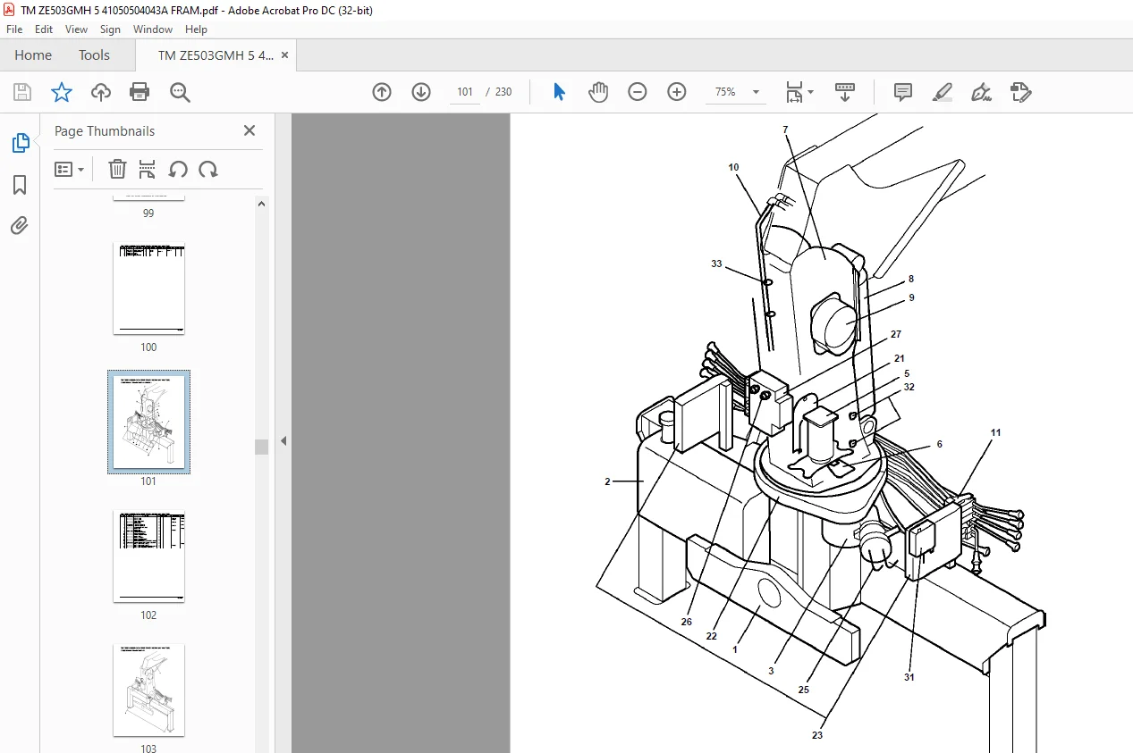 Tadano Crane TM-ZE500 41050504043A FRAMEHOOK-IN,MANUAL VALVE (G) Parts Manual - PDF - Image 3
