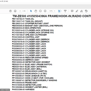 Tadano Crane TM-ZE500 41050504396A FRAME/HOOK-IN,RADIO CONTROL Parts Manual - PDF DOWNLOAD