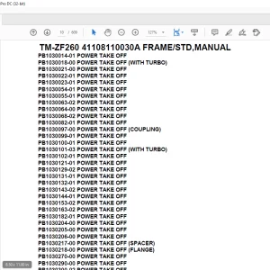 Tadano Crane TM-ZF260 41108110030A FRAMESTD,MANUAL Parts Manual - PDF DOWNLOAD