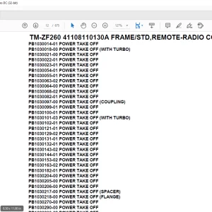 Tadano Crane TM-ZF260 41108110130A FRAME/STD,REMOTE-RADIO CONT. Parts Manual - PDF DOWNLOAD