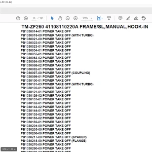 Parts Book for Tadano Crane TM-ZF260 41108110220A PDF Download