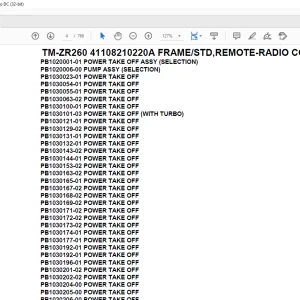 Tadano Crane TM-ZR260 41108210220A FRAME/STD,REMOTE-RADIO CONT. Parts Manual - PDF DOWNLOAD
