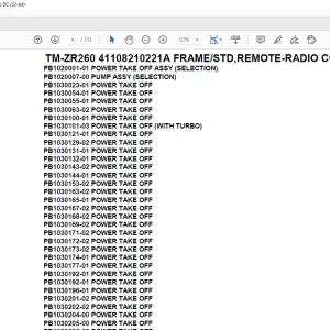 Tadano Crane TM-ZR260 41108210221A FRAME/STD,REMOTE-RADIO CONT. Parts Manual - PDF DOWNLOAD