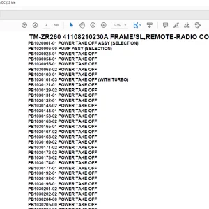 Tadano Crane TM-ZR260 41108210230A FRAME/SL,REMOTE-RADIO CONT. Parts Manual - PDF DOWNLOAD