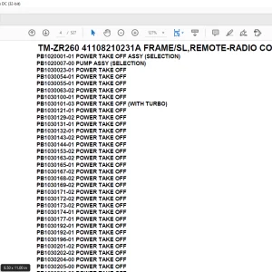 Tadano Crane TM-ZR260 41108210231A FRAME/SL,REMOTE-RADIO CONT. Parts Manual - PDF DOWNLOAD