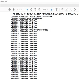 Tadano Crane TM-ZR260 41108210640A FRAME/STD,REMOTE-RADIO CONT.,S-HOOK-IN Parts Manual - PDF DOWNLOAD