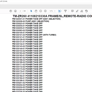 Tadano Crane TM-ZR260 41108210330A FRAME/SL,REMOTE-RADIO CONT.,HOOK-IN Parts Manual - PDF DOWNLOAD