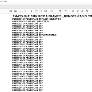 Tadano Crane TM-ZR260 41108210331A FRAME/SL,REMOTE-RADIO CONT.,HOOK-IN Parts Manual - PDF DOWNLOAD