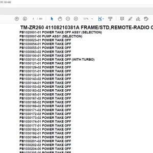 Tadano Crane TM-ZR260 41108210381A FRAME/STD,REMOTE-RADIO CONT.,HOOK-IN Parts Manual - PDF DOWNLOAD