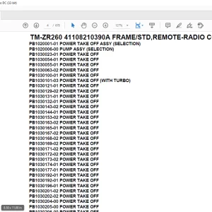 Tadano Crane TM-ZR260 41108210390A FRAME/STD,REMOTE-RADIO CONT.,HOOK-IN Parts Manual - PDF DOWNLOAD