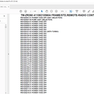 Tadano Crane TM-ZR260 41108210560A FRAME/STD,REMOTE-RADIO CONT.,HOOK-IN Parts Manual - PDF DOWNLOAD
