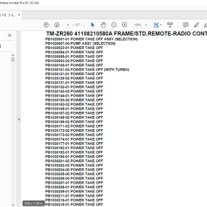 Tadano Crane TM-ZR260 41108210580A FRAME/STD,REMOTE-RADIO CONT.,HOOK-IN Parts Manual - PDF DOWNLOAD