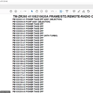 Tadano Crane TM-ZR260 41108210620A FRAME/STD,REMOTE-RADIO CONT.,S-HOOK-IN Parts Manual - PDF DOWNLOAD